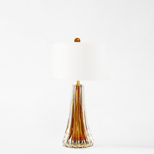 Amber Murano glass table lamp.