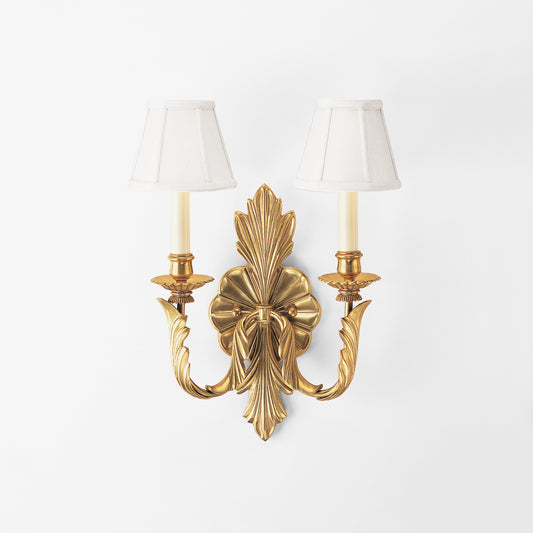 Antique brass sconce.