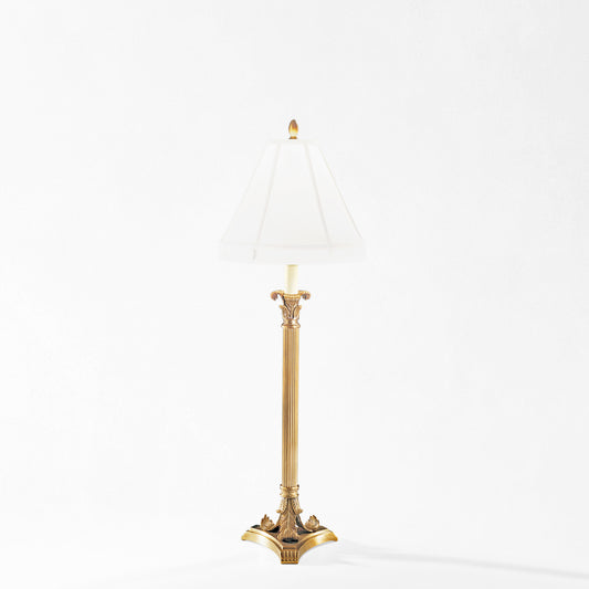 Brass table lamp.