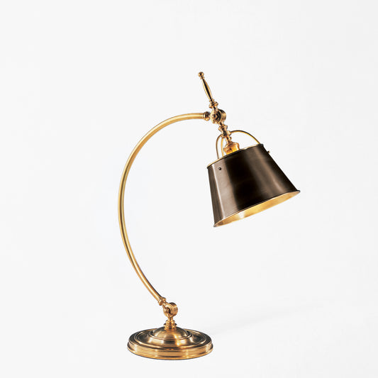 An antique brass lamp