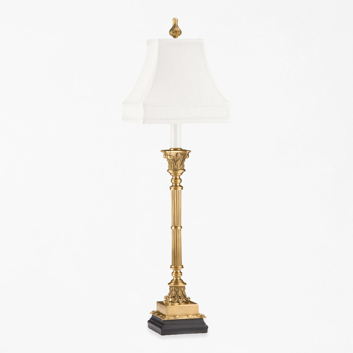 An antique brass lamp