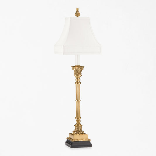 An antique brass lamp