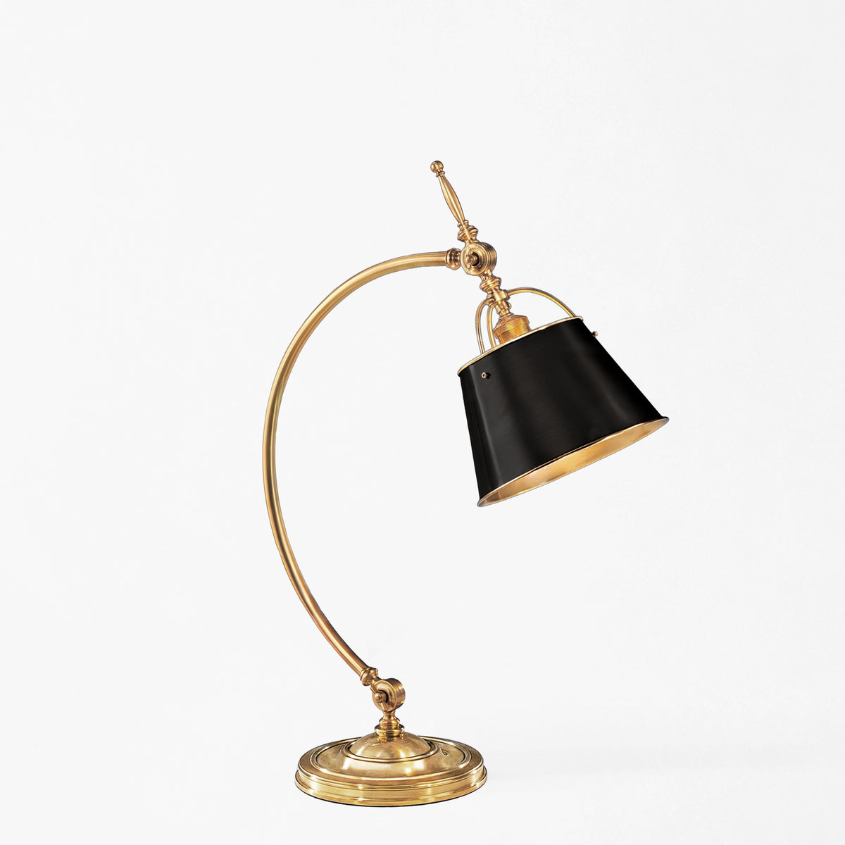 An antique brass lamp