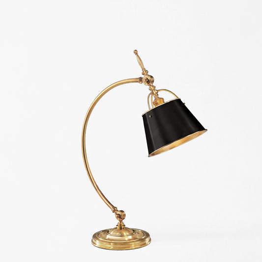 An antique brass lamp