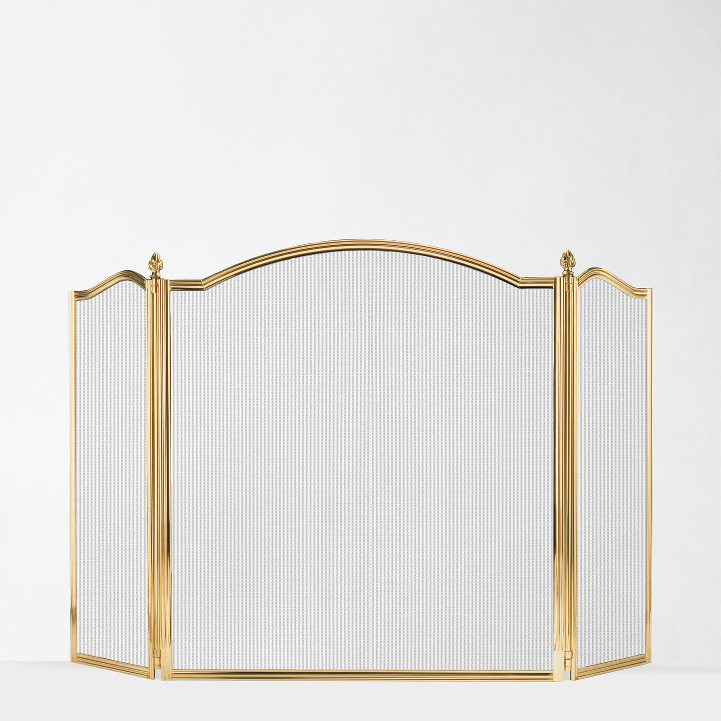 Luxury brass fireplace screen.