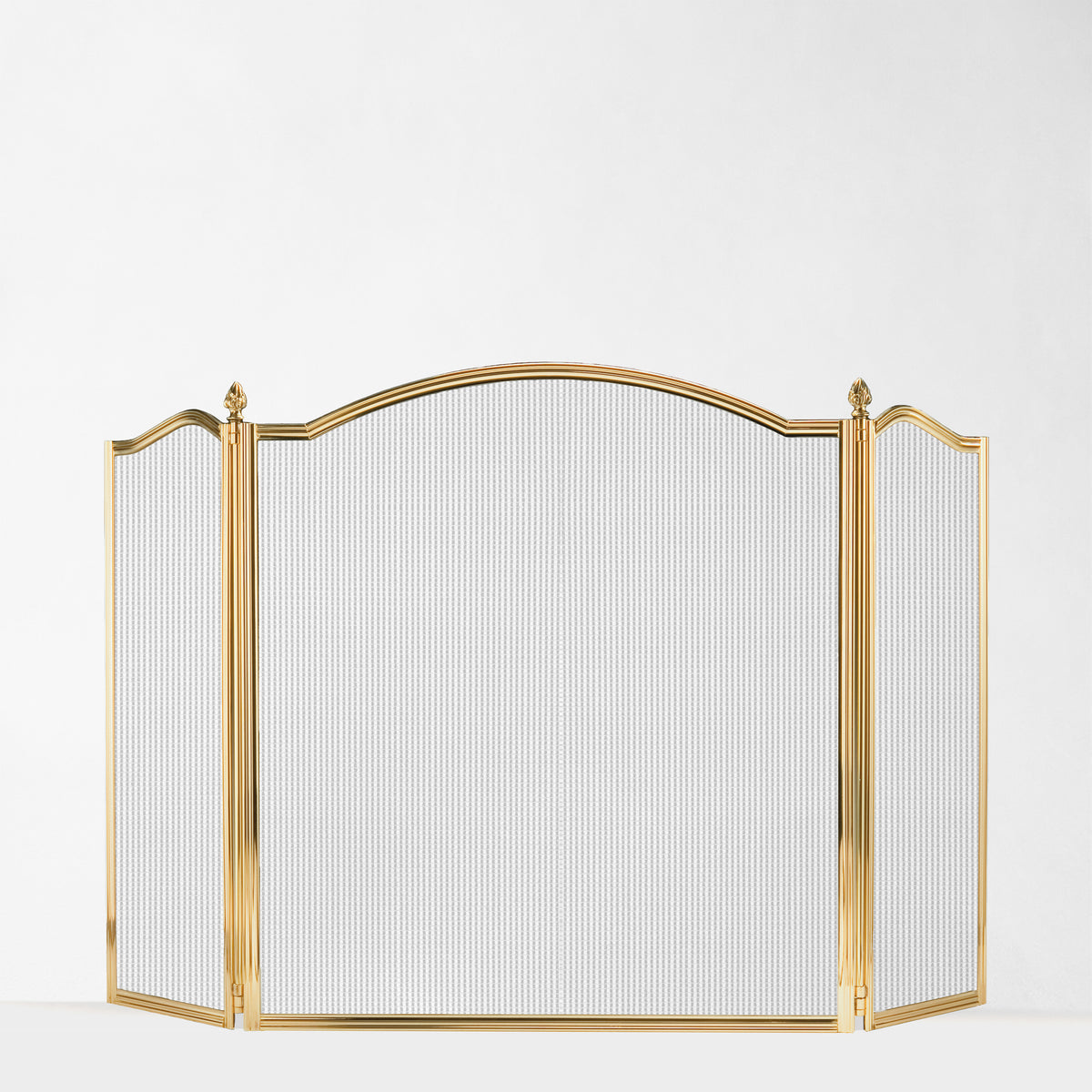 Luxury brass fireplace screen.