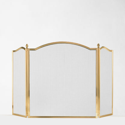 Luxury brass fireplace screen.