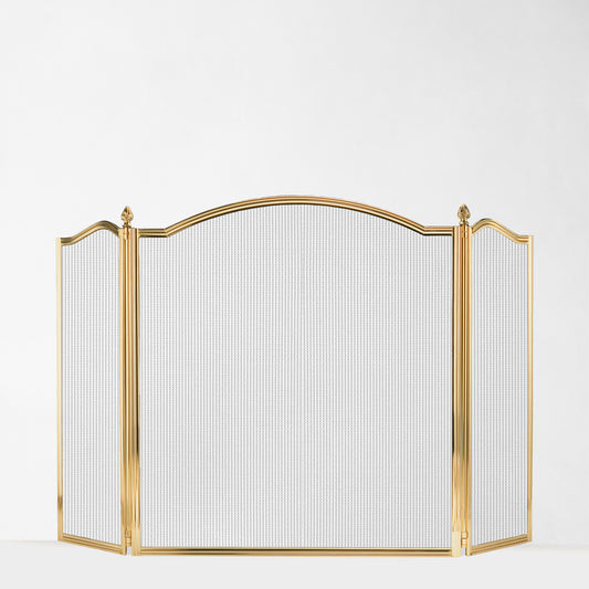 Luxury brass fireplace screen.