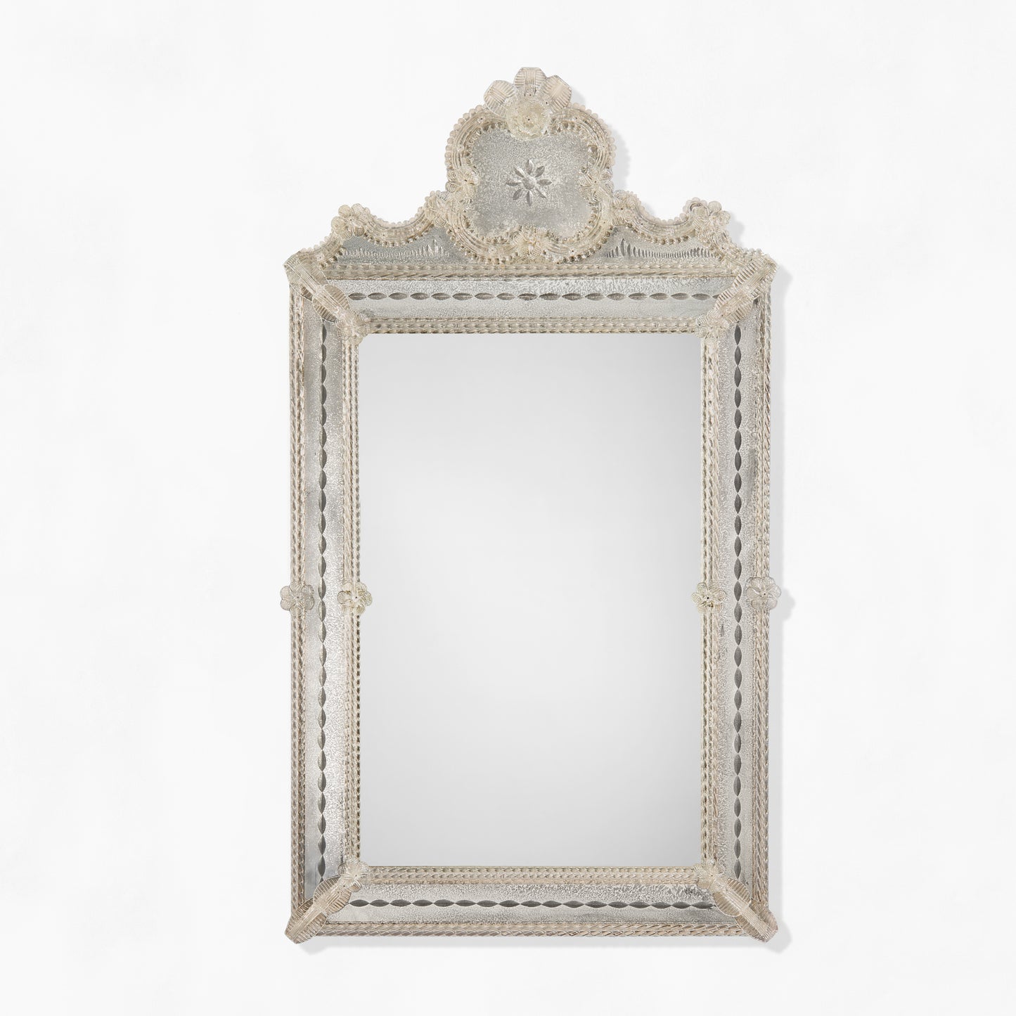 Antique Venetian glass mirror.