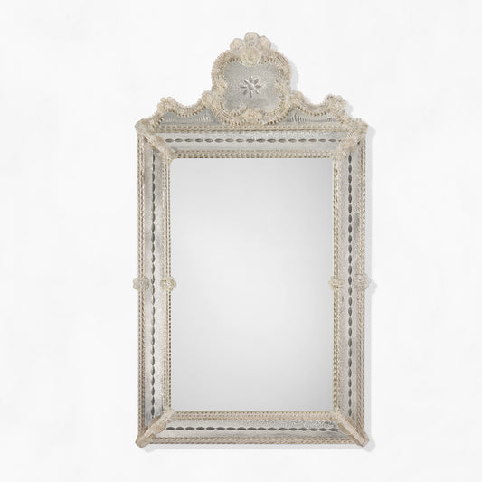 Antique Venetian glass mirror.