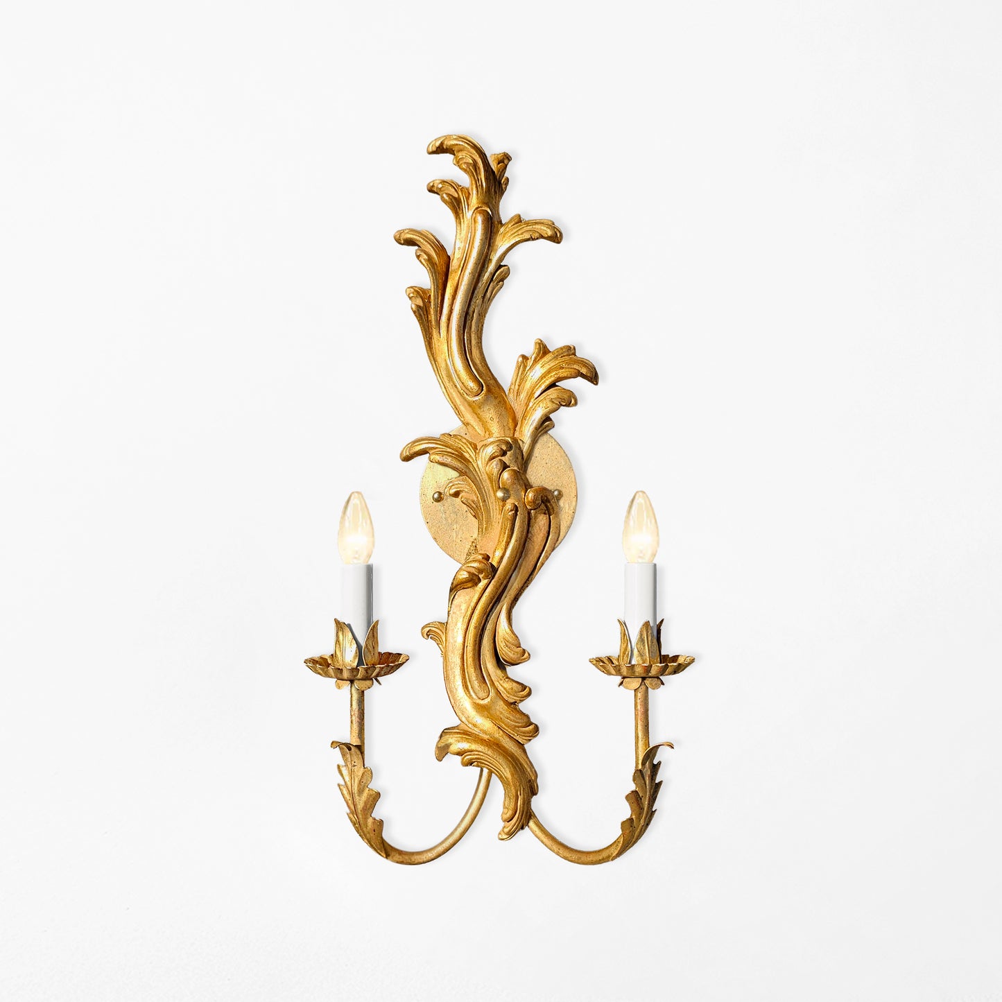 Traditional gold sconce.