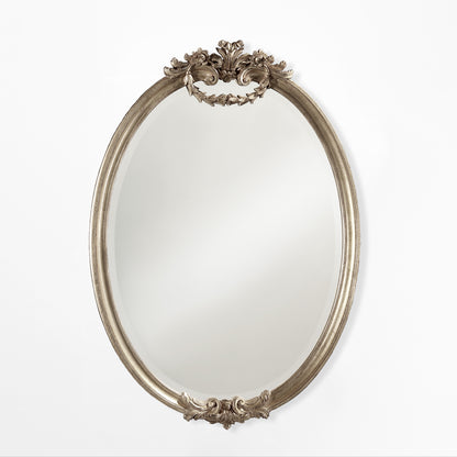 Ornate silver Italian mirror.