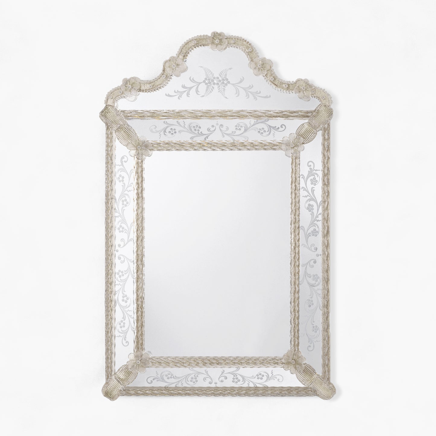 Antique Venetian glass mirror.