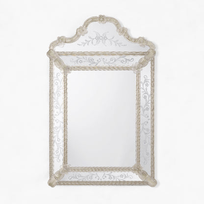 Antique Venetian glass mirror.