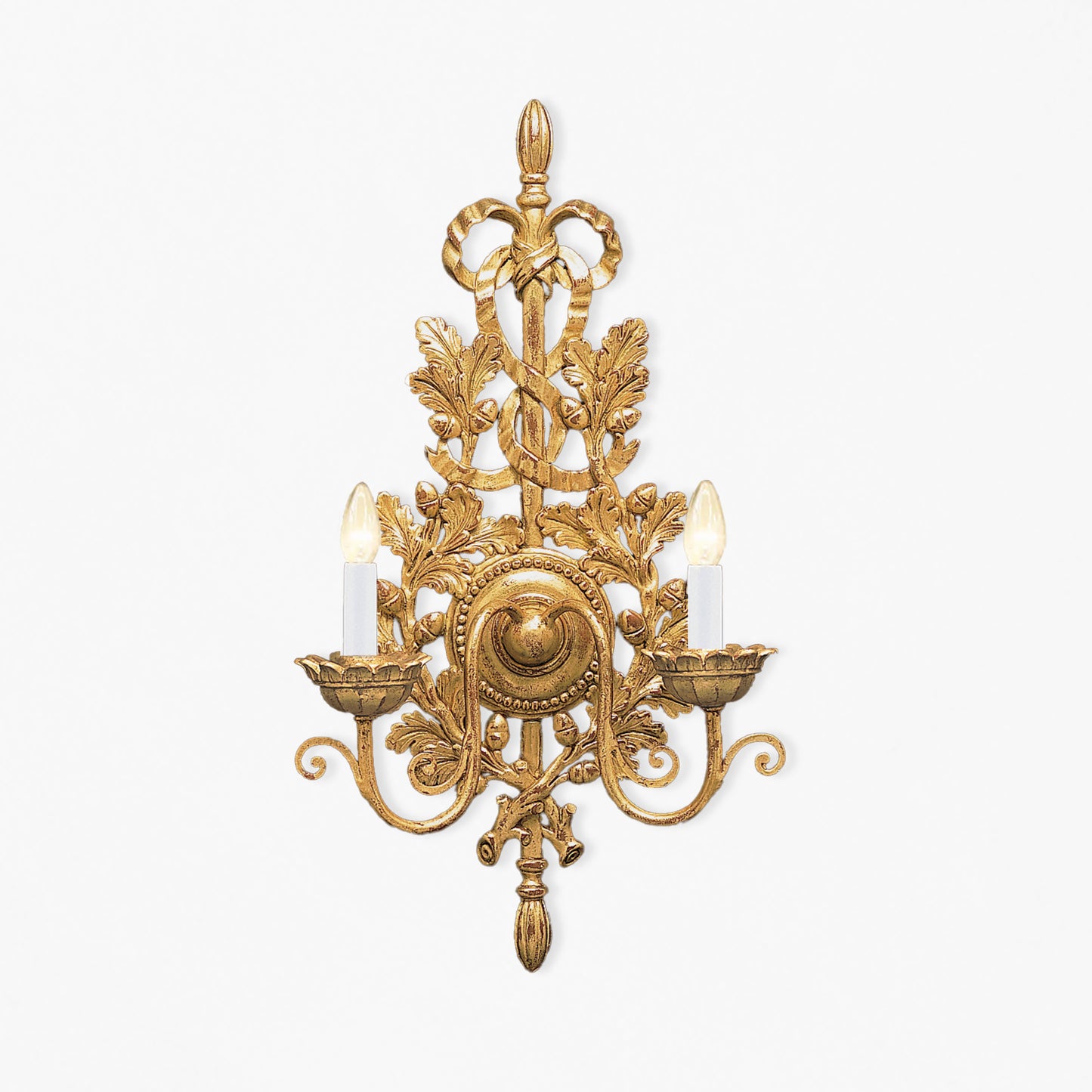 Handmade gold sconce.