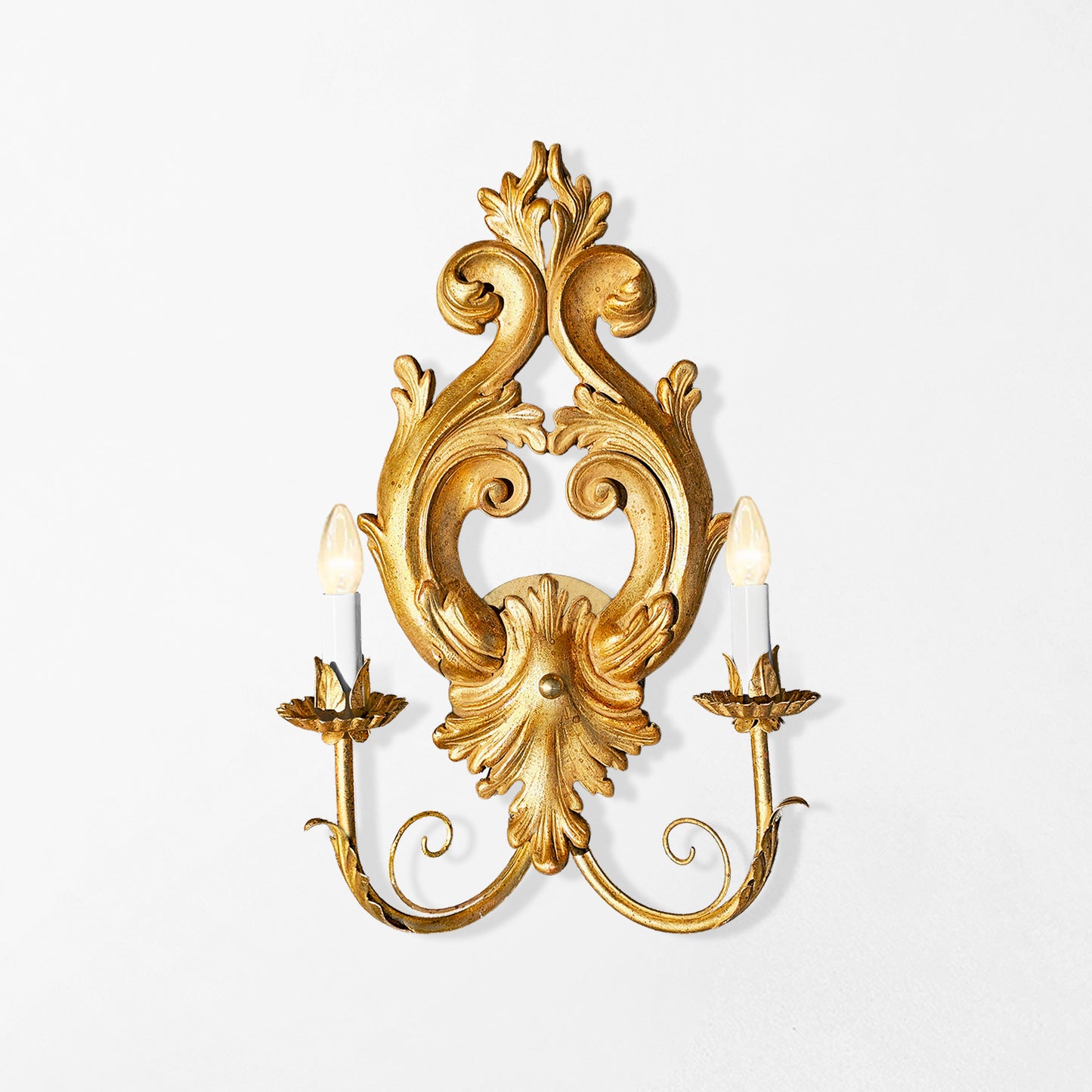 Traditional Italian gold sconce.