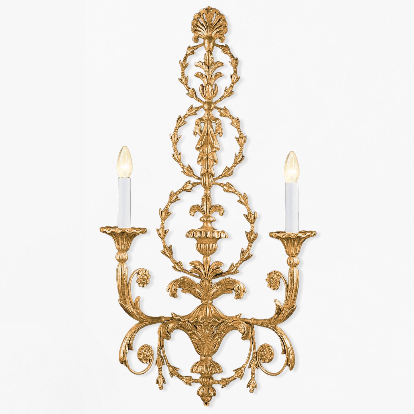 Large traditional gold sconce.