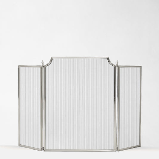 Italian silver fireplace screen.