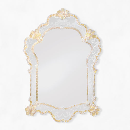 Gold Venetian glass mirror.