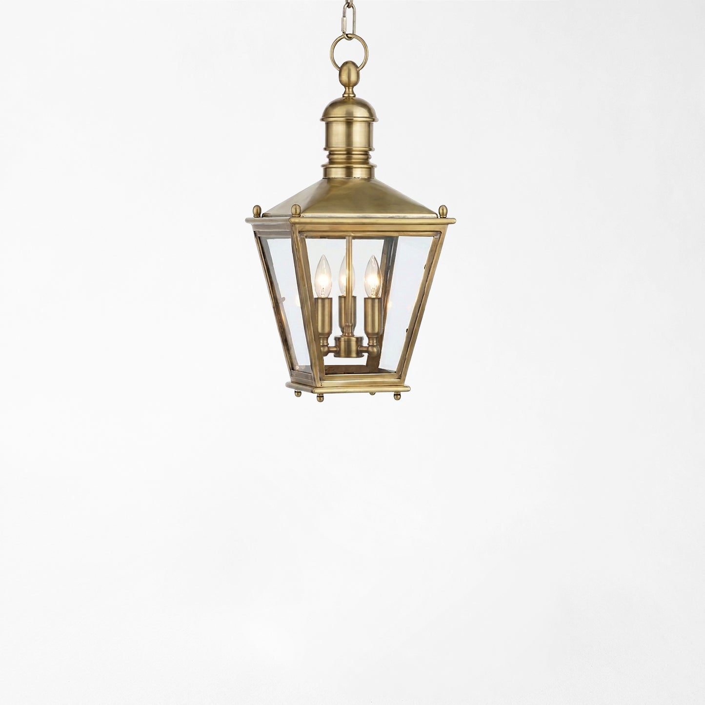 Antique brass lantern.