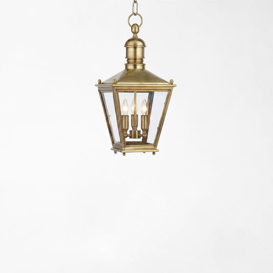 Antique brass lantern.