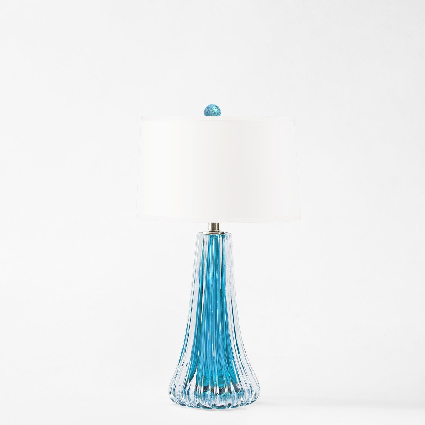 Aqua Murano glass table lamp.