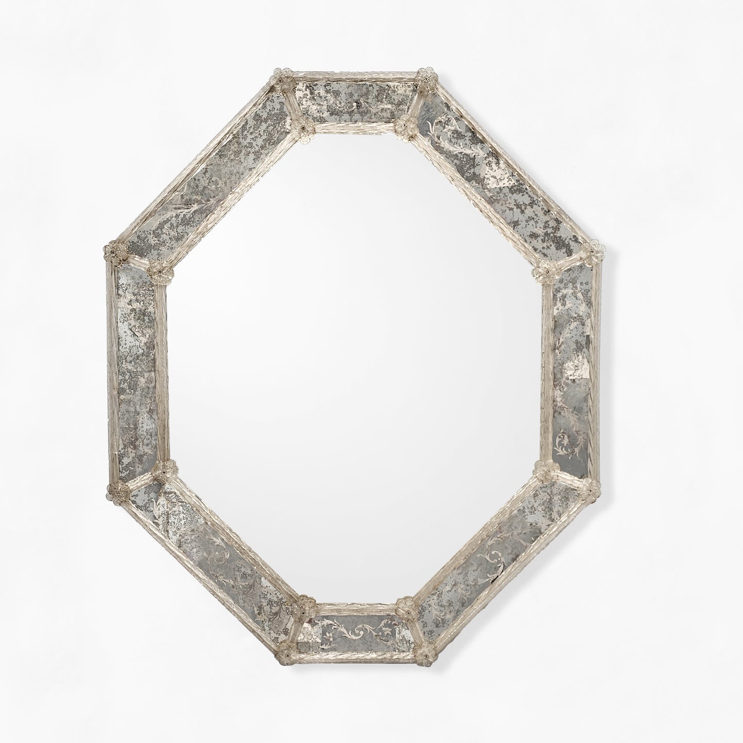 Antique Venetian glass mirror.