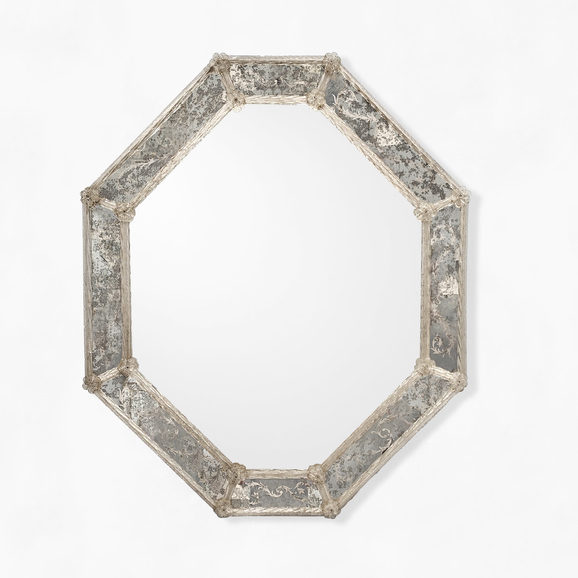 Antique Venetian glass mirror.