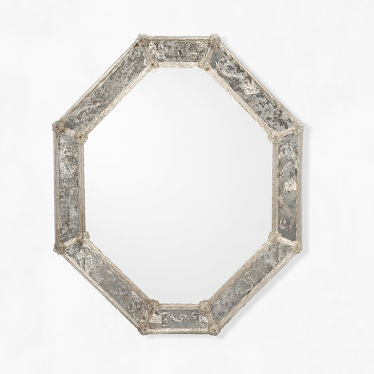 Antique Venetian glass mirror.