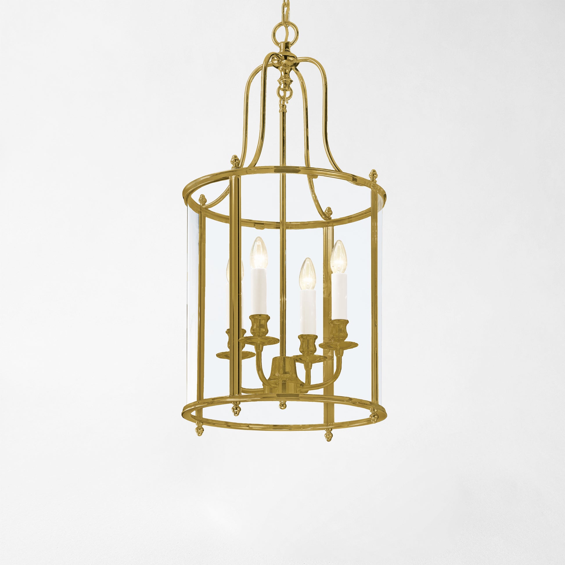 Antique brass lantern.