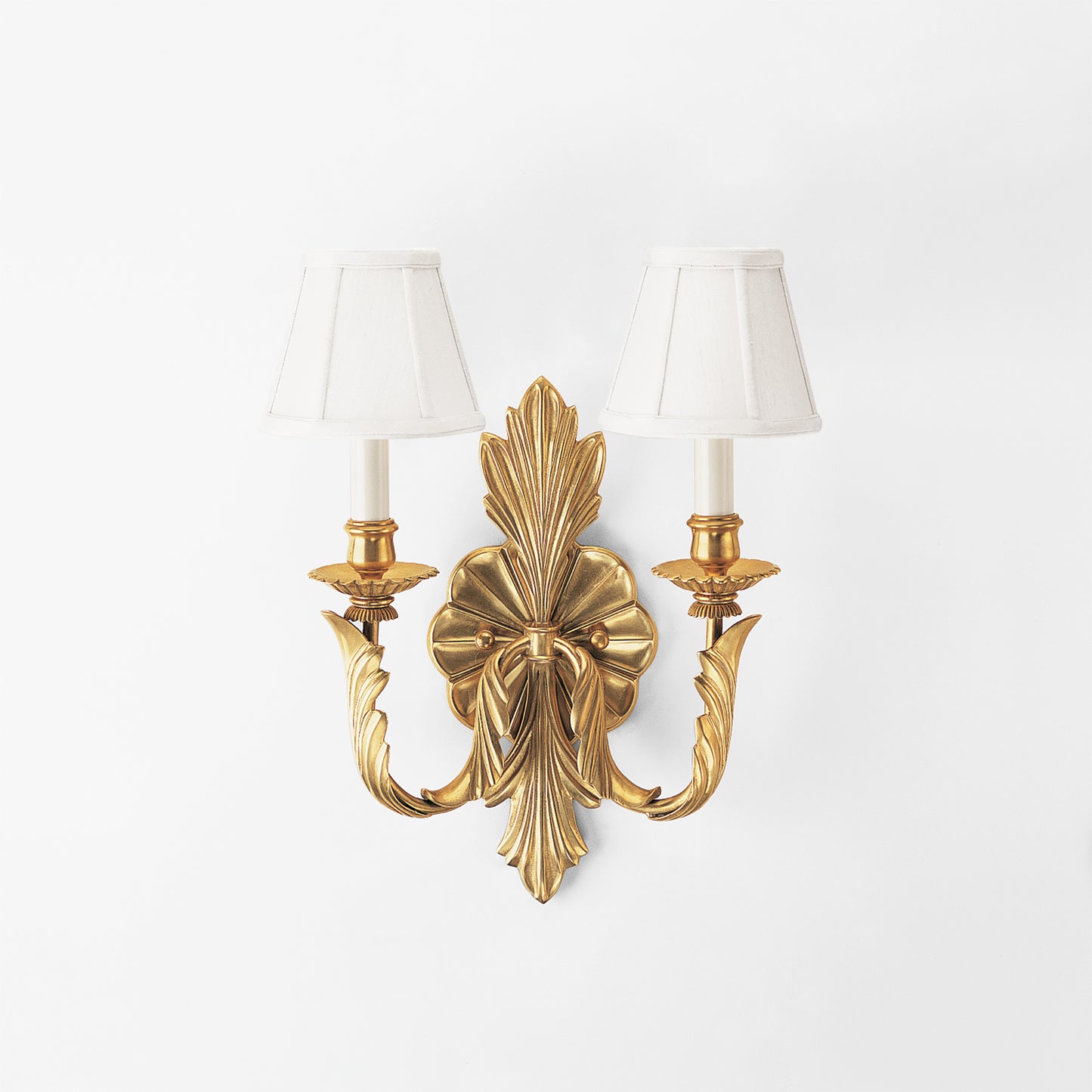 Traditional antique brass sconce.