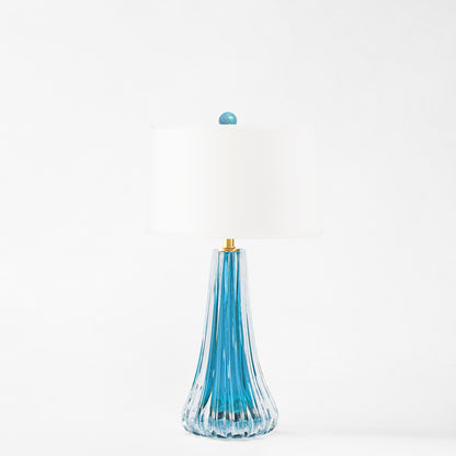 Aqua Murano glass table lamp.