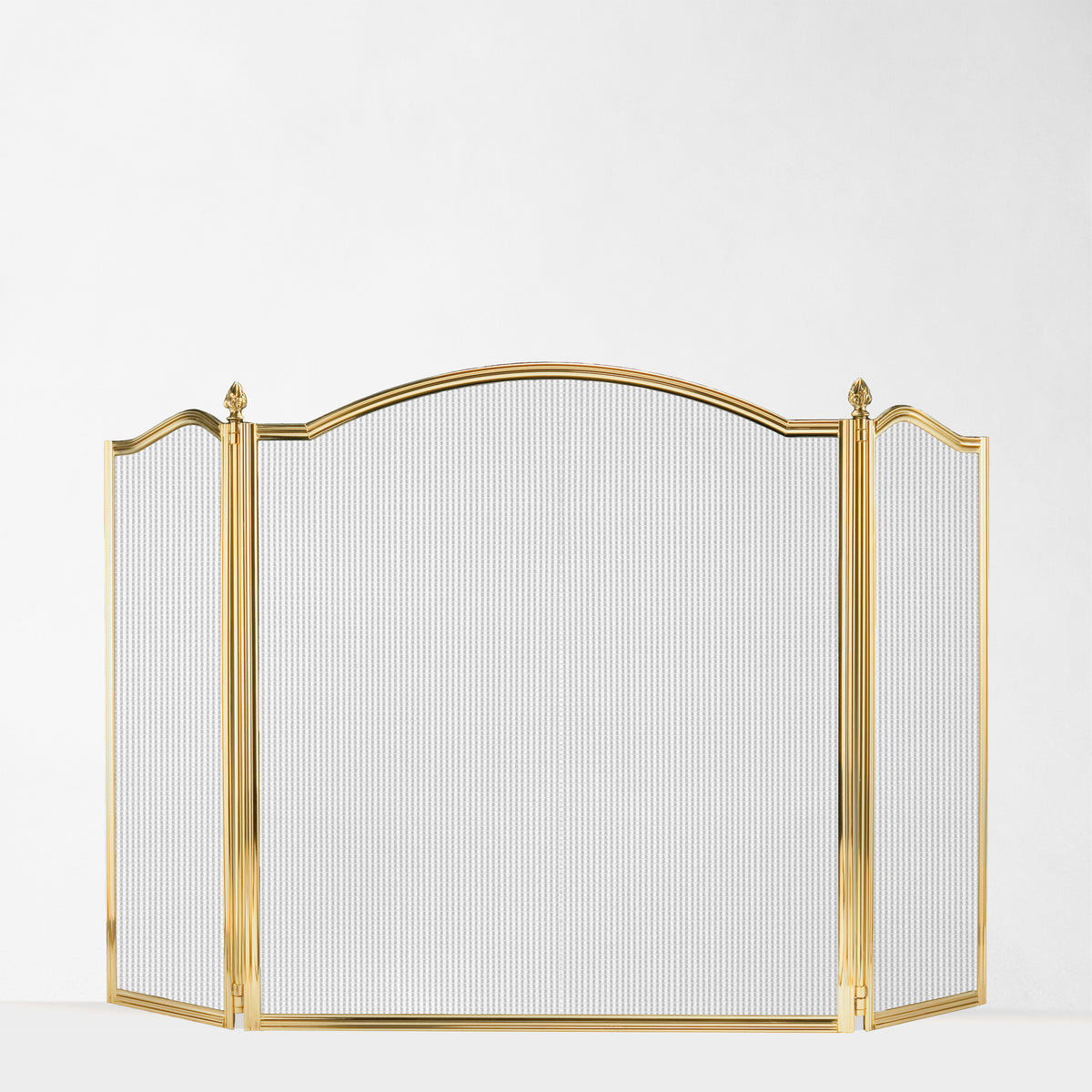 Luxury brass fireplace screen.