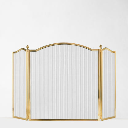 Luxury brass fireplace screen.