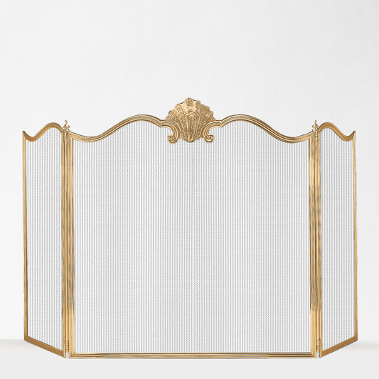 Brass fire screen.