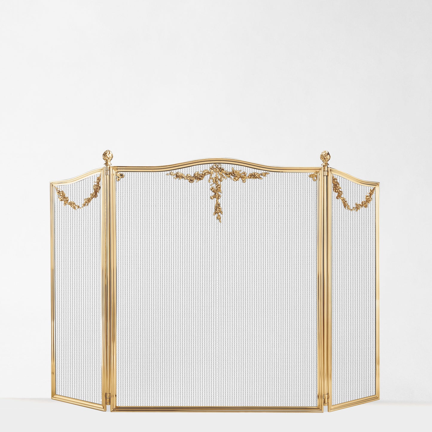 Brass fire screen.