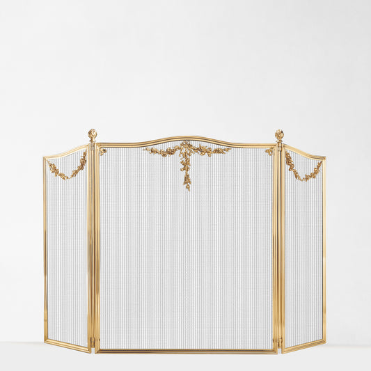 Brass fire screen.