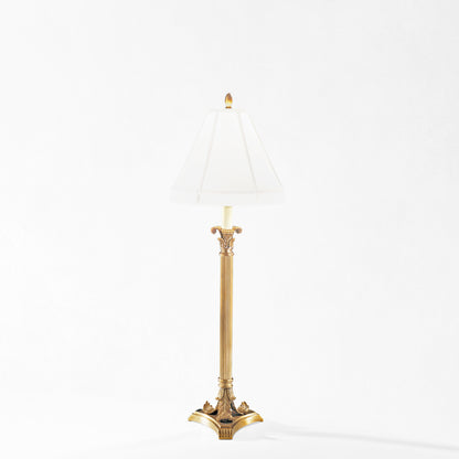 Brass table lamp.