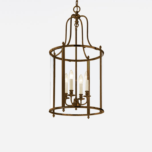 Antique bronze lantern with glass.