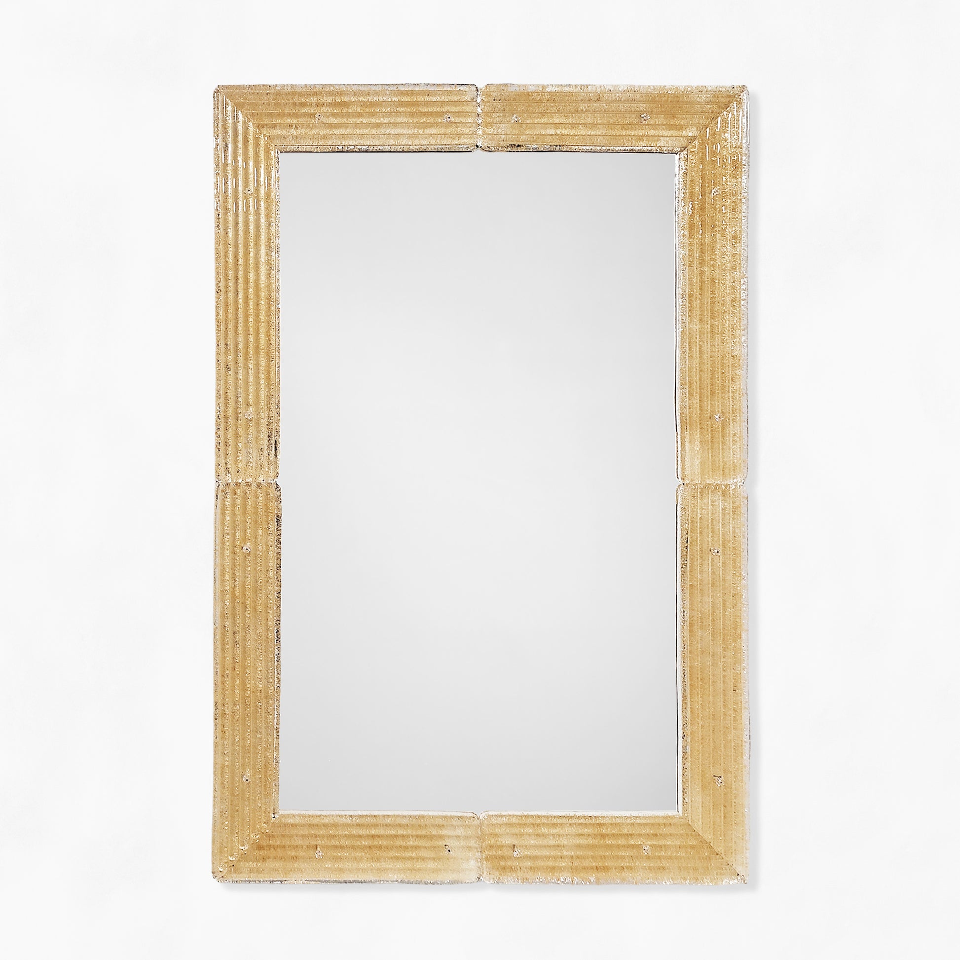 Gold Murano glass mirror.