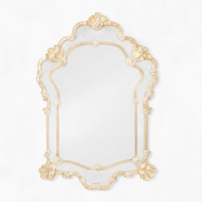Traditional gold Murano glass mirror.