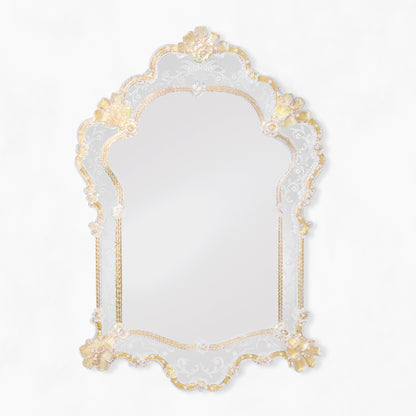 Gold Venetian glass mirror.
