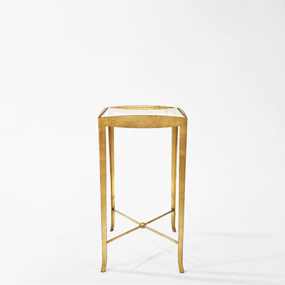Gold accent table.