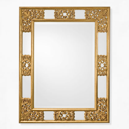 Gold wood Italian mirror.