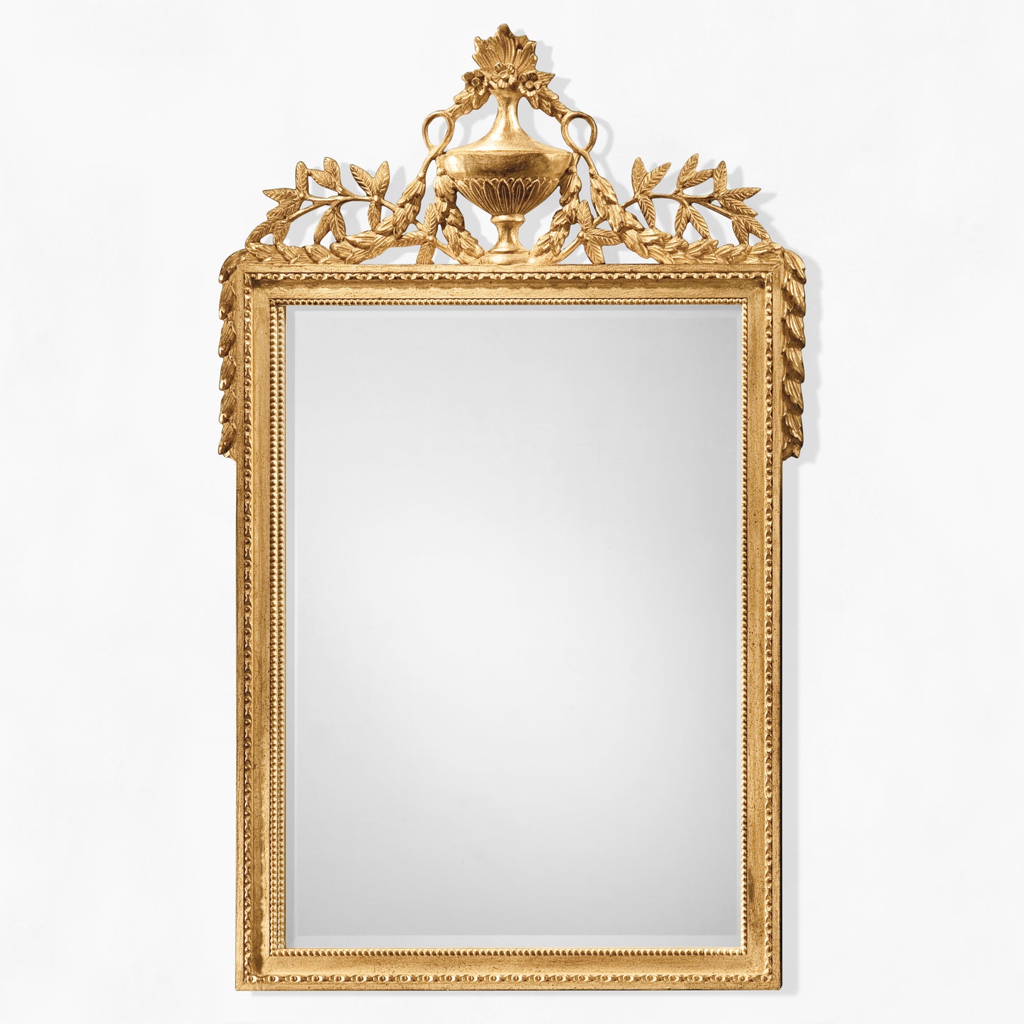 Traditional gold wood mirror.