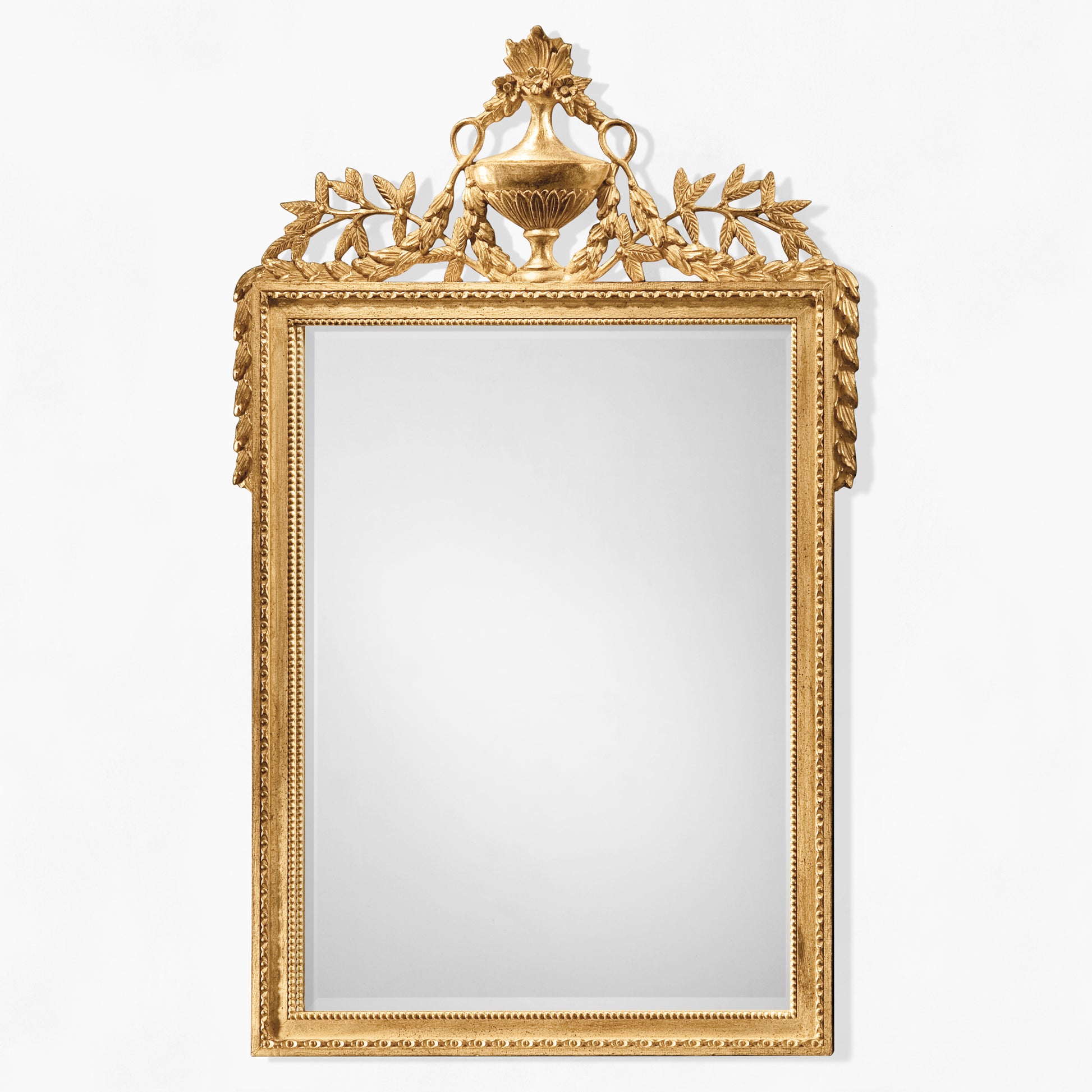 Traditional gold wood mirror.