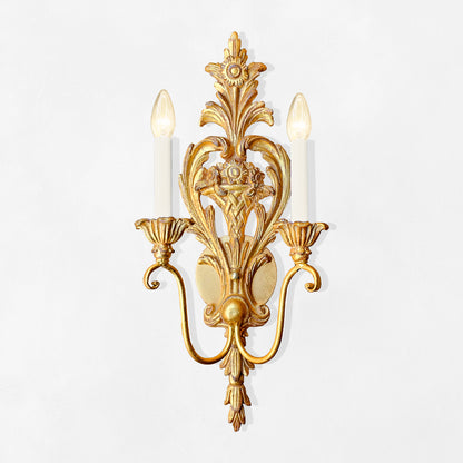 Gold wood Italian sconce.