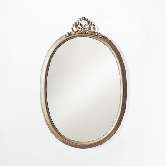 Italian silver wood mirror.