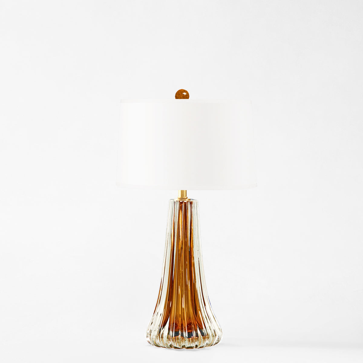 Amber Murano glass table lamp.