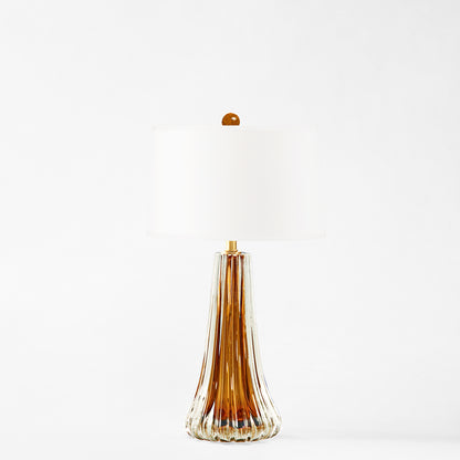 Amber Murano glass table lamp.